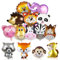 Ballon Helium Animaux,14 Ballon Animaux,Ballons Animaux en Aluminium，Ballons Animaux Jungle,Ballons Animaux Anniversaire，Parfait pour la fête d'anniversaire, la décoration de la fête de la jungle