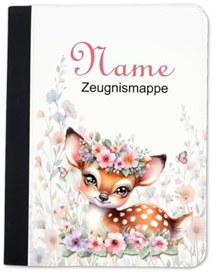 Maus-Design Zeugnismappe personalisiert REH mit Name | Mit Klarsichthüllen A4+, Urkundenmappe, Dokumentenmappe