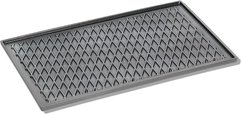 AMT Gastroguss Plaque réversible GN 1/1 pour barbecue et pizza - 53 x 32,5 cm - Utilisable des deux côtés - En fonte d'aluminium - Revêtement anti-adhésif Lotan® AMZN-15333BBQ