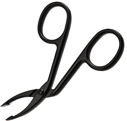 Tijeras para cejas Pinzas - Pinzas de punta de ceja en forma de tijera de acero inoxidable,Pinzas de mango Tijeras en forma de ceja Pinzas de punta recta Clip para el cuidado de las cejas del