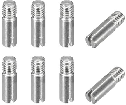 sourcing map 8 perni cilindrici scanalati M3 x 10 mm in acciaio inox 304 tassello filettatura esterna perno di posizionamento per mobili armadi