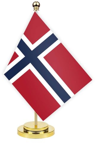 Norwegen Schreibtisch Flagge, 30cm großes kleines NorwegerNorweger Banner im Freien, winziges Drucken Dekor für Büro Home Tisch desk Norway