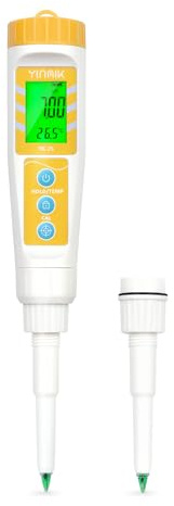 YINMIK pH Messgerät für Lebensmittel und Wasser, Präzises Digitales pH Meter für Fleisch, Käse, Sauerkraut, Brot, Scharfe Soße, Kombucha und Pool, Food pH Meter mit LCD Display und ATC Funktion