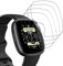 SkyKeep für Schutzfolie Fitbit Versa 4 Panzerglasfolie Fitbit Versa 4 Displayschutz Fitbit Versa 4 Folie, (4 Stücke)(Soft TPU)(Ultra-klar)(Anti-Bläschen)(Anti-Kratzen)