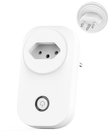 Presa Smart WLAN Svizzera 16 A 3680 W – Misurazione del consumo energetico, compatibile con Alexa & Google Assistant, WiFi 2,4 GHz, Smart Life, telecomando e timer, spina intermedia tipo J