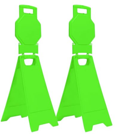 Cartello di avvertimento da pavimento vuoto | 100 cm verde Attenzione Warning Board | Cartello di sicurezza personalizzabile su entrambi i lati | Segnale di sicurezza pieghevole indipendente per uso