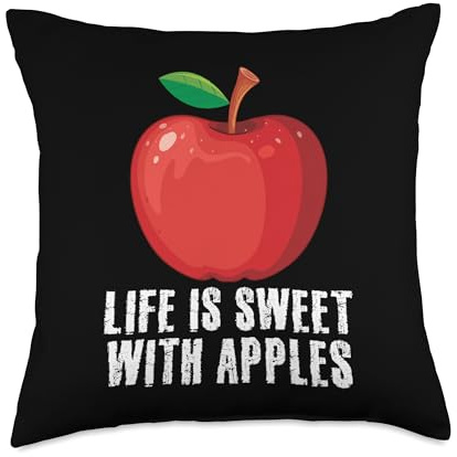 Life Is Sweet With Apples Season Apple Picking Apple Picker Throw Pillow