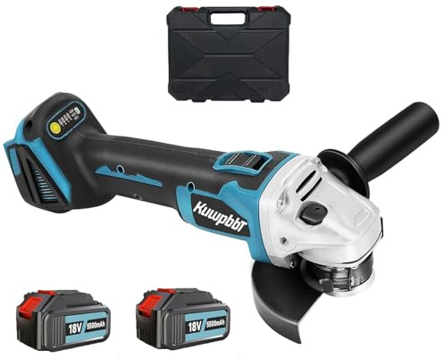 Akku Winkelschleifer Kabellos，Ersatz für DGA504Z, mit 2× 5.5Ah Akkus & Ladegerät, Neues Upgrade Akku Flex Trennschleifer 125mm, 8500U/min,Professionelle für Präzises Trennen und Schleifen