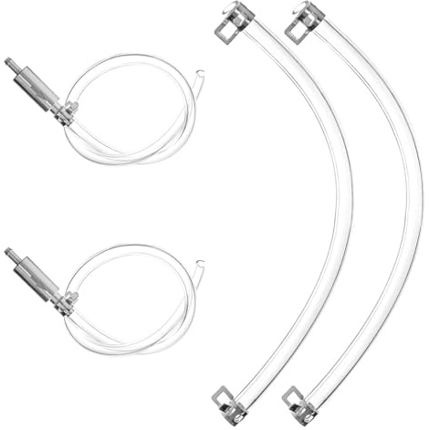 2Pcs Brake Bleeding Kit, Motorcycle Brake Bleeding Kit with 6 Clips, Universal Hydraulic Brake Bleeder Clutch Bleeding Hose One Way Valve Tube for Cars, Motorbikes, Scooters, Electric Bikes