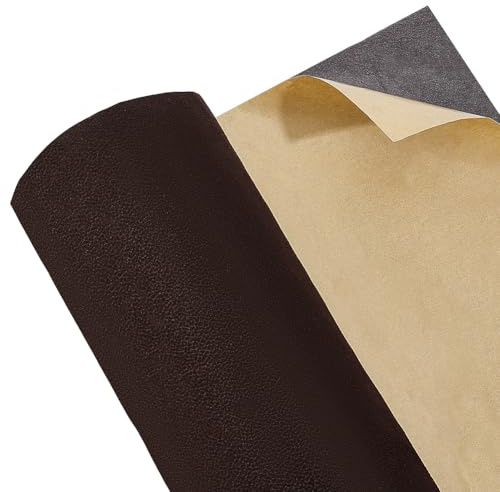 BENECREAT Tessuto In Feltro Autoadesivo 3mx36cm, Rivestimento In Velluto per Cassetti per Cassettiere e Armadietti per Gioielli e Oggetti D'Arte e Artigianato (Marrone Cocco)