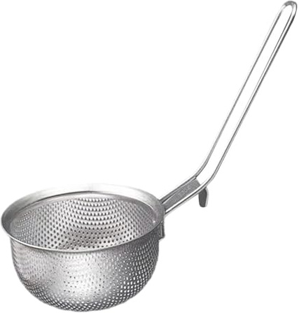 Colino per Zuppa - Schiumarola in Acciaio con Manico | Setaccio a Maglia Fine | per Brodo Frittura Cottura Alimenti Schiuma Burro Zuppa