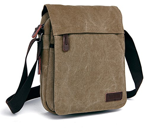 Outreo Herren Umhängetasche, Retro, Umhängetasche, Vintage, Aktentasche, aus Segeltuch, Einkaufstasche, für Schule, Laptop, Freizeit, Börse, Handtasche