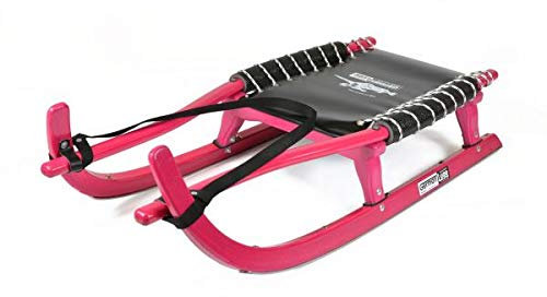 German Luge Freizeitrodel 95 pink Sitz schwarz Lederlenkriemen