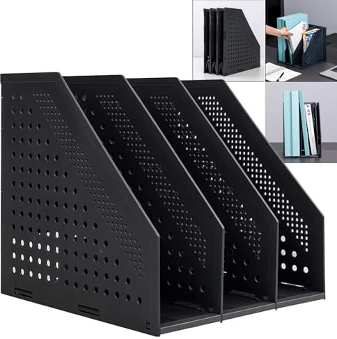 Portariviste Pieghevole A4, HAIYUU 3 scomparti Raccoglitore Documenti Organizer Portariviste da scrivania Porta Documenti Ufficio Scrivania per casa, scuola, ufficio, carta e documenti