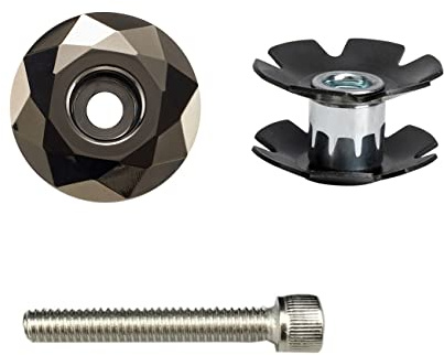 PLATTBK Tappo Serie Sterzo per bicicletta 1-1/8'', Tappo Gambi ​Manubrio Bici in Lega di Alluminio ​con Dado Star Nut