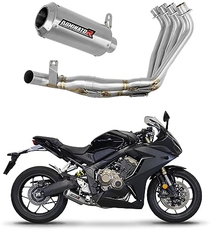 DOMINATOR Ligne complète d'échappement Collecteur Silencieux GP compatible avec CBR 650 R 2019-2023