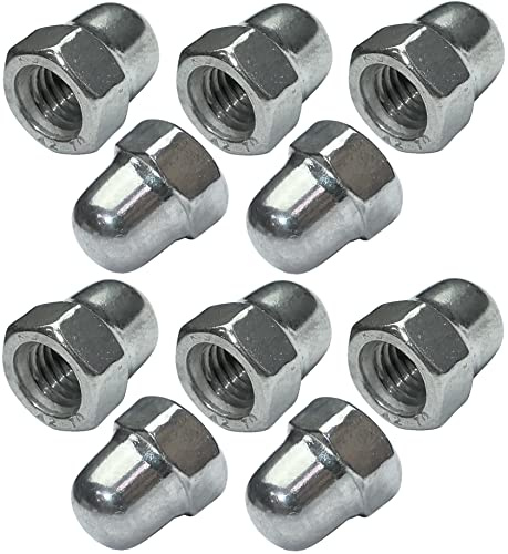 AERZETIX - C49610 - Lot de 10 écrous borgne M5 hexagonaux - à tête bombée en forme élevée creuse - en acier inoxydable A2
