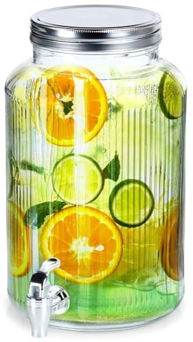 Jarra de Cristal Con Grifo - Dispensador de Bebidas de 5,6 L