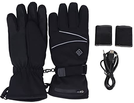 Luqeeg Heated Gloves for Men and Women, Portable Three Temperature Settings Electric Heating Gloves, Winter Heating Thermal Gloves for Outdoors Cycling Motorcycle Skiing Hunting Camping