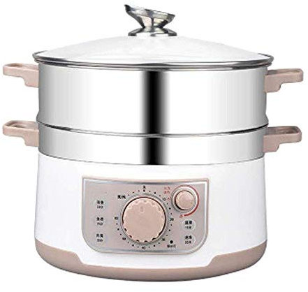 Vaporiera elettrica for alimenti, cottura a vapore for alimenti sani con vassoio for riso e cereali Spegnimento automatico e ebollizione Protezione anti-secco Controllo flessibile del calore Vaporiera