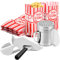 202-Piece Popcorn Machine Accessory Kit, Contains 100 Popcorn Bags, a Popcorn Scoop and a Salt Shaker with Handle for Popcorn Machines, Parties, Movie Nights, Home Cinemas (Set of 3)
