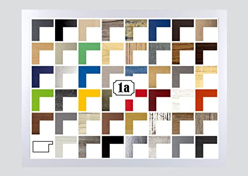 Montana Deluxe Bilderrahmen Posterrahmen 48x68 cm Puzzlerahmen Weiss Matt Farbgruppe A Klares Kunstglas