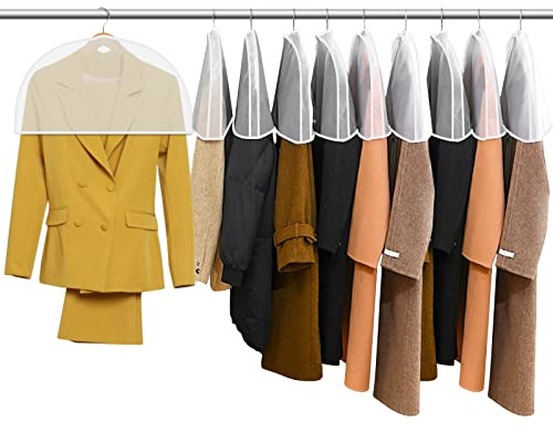 Copri Abiti Antipolvere, 10 Pezzi Custodie Abiti Trasparenti,Coprispalle per Indumenti in PEVA per Vestiti,Ampie Coperture Trasparenti Delle Spalle per Abiti, Giacche, Gonne, Camicie