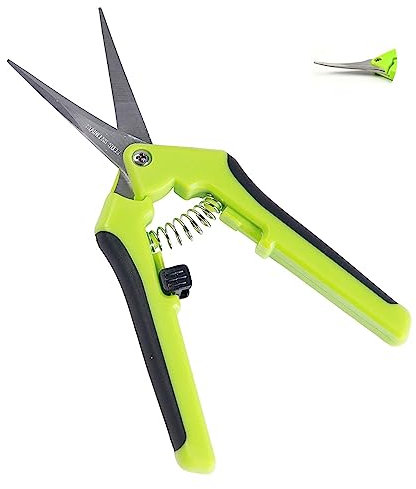 Rosen Pflanzenschere,Gebogene Klinge,Trimmerschere Bypass,Microtip Gartenschere,Hand Gartenschere,Blumenschere,Ernteschere,Zweigschere,Leseschere,Astschere,Rosenschere,1PC,Kiuiom