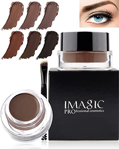 Medium Brown Gel Sourcils, Longue Tenue Pommade Sourcil, Eyebrow Gel Crème | Gel Sourcils Crème, Pommade Sourcil Waterproof, Longue Tenue Highly Pigmented Eyebrow Gel, Sourcils Maquillage Femme