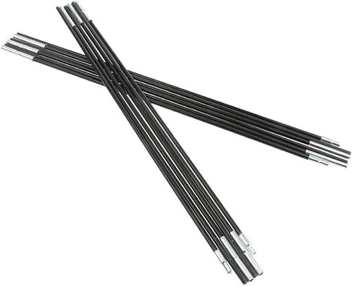 Duiaynke Strapazierfähige Zeltstange für den Außenbereich, Fiberglas, Zeltplane, Stangen-Set für Wandern, Strand, Camping (1 Stange, 4 Abschnitte)