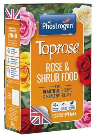Rose and Shrub Feed,1kg - Rose Fertiliser for Healthy Growth and Vibrant Colours - Improves Root Development - Guards Against Nutrient Deficiency - Rose Nutrition - Garden Care
