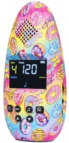 Sondery Metronom Digitaler wiederaufladbarer Gesang, großer Klang mit Farbbildschirm, USB-Kopfhöreranschluss, buntes Muster, Kunstserie, Bulletome für Gitarre, Schlagzeug, Klavier und alle