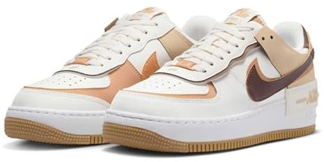 Nike Air Force 1 Shadow, Sneaker Donna, Sail Flax Sesame Brown, 36.5 EU