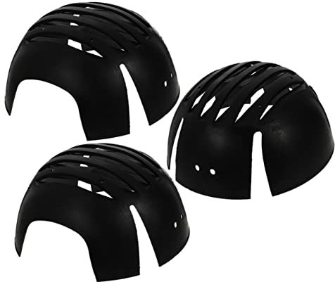 BELLIFFY 3pcs Black Universal Safety Bump Cap Inserts, Baseball Hat Liner Pads Compatible with Industrial Work Helmets for Men