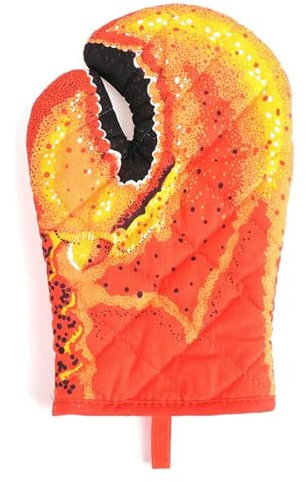 KQDSEOOF presine da Cucina Guanti da Forno di Cotone Ispessimento Guanti da Cucina A Manico A Forno A Microonde Guanto Non Slip Guanto Non Slip-Forma di Granchio