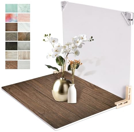 EMART Fotohintergründe Lebensmittelfotografie, 40x30cm Foto Hintergrund Set | 14 Muster Hintergrundpapier, Kleine Produkt, Hintergrund-Tischplatten-Set, Flache Requisiten für Lebensmittel, Schmuck