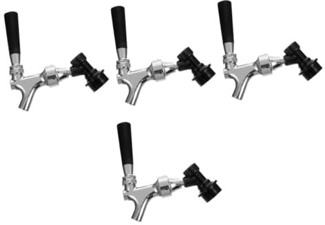 Alipis 4 Pièces Robinet de bière Distributeur Tasses soupape Bouteille Cocktail Brosse à bière réservoirs Martini grogneur Mixeur Bar - Tireuse à bière Robinet de fût de bière abs Black