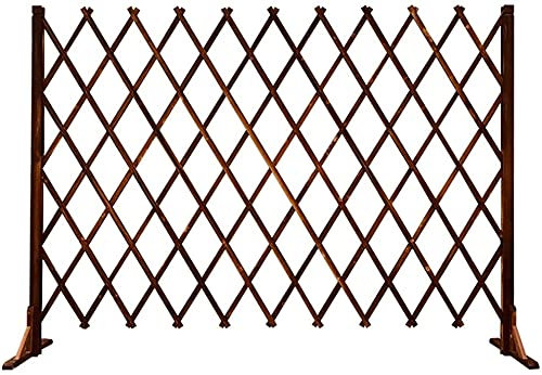 Holzgitter-Zaun, mobiler und faltbarer Lattenzaun für den Außenbereich, Isolationsnetz für Blumenbeete und Straßenrand, Begrünung von Holzzaun für mehr Privatsphäre und Dekoration