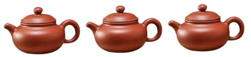 ABOOFAN 3 Piezas tetera de arcilla morada difusores de té para té suelto tetera electrica azul de cerámica de diseño vintage colador de oficina doméstica
