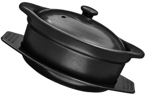 MOLUCKFU Pentola in Ceramica Con Coperchio Casseruola Per Cucina Pentola Per Stufati Da Forno Domestici Materiale Ceramico Facile Da Pulire Antiaderente e Liscio