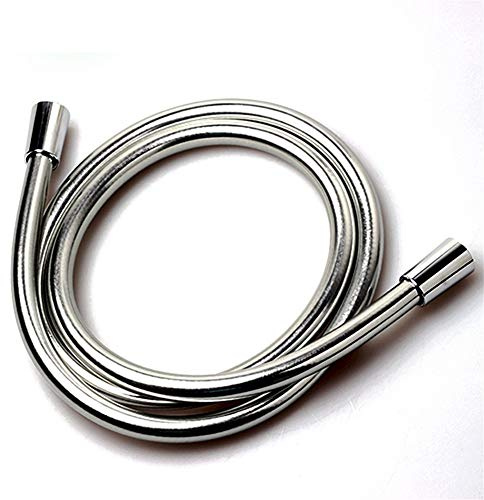 Tubo flessibile per doccia in PVC, colore argento, per soffione doccia a mano (40 cm)