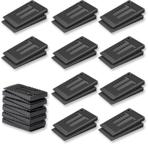 SGERUFZ 10 Patins Antidérapants en Plastique, Cales pour Meubles, Plaques de Nivellement, Patins pour Pieds de Table, Cales de Stabilisation, Patins Pied de Lit (Idéal pour Bricoleurs)