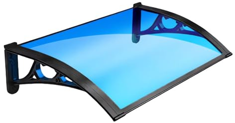 GZDXBF Auvent De Porte D'entrée, Marquise Solaire Abri Banne, Protection Contre La Pluie Transparente Et Invisible, Toit Marquise en Polycarbonate, Auvent De Véranda Incurvé(Cobalt,23x23in (60x60cm))
