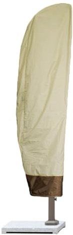 Fundas para sombrilla, impermeables, de tela Oxford, con cremallera y cordón ajustable (tipo arco, beige)