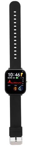 Hztyyier Orologio Fitness con Frequenza Cardiaca Contapassi Touch Screen Orologio Intelligente per Monitoraggio della Salute e Connessione Wireless ABS/Argento/Touch a Schermo Intero