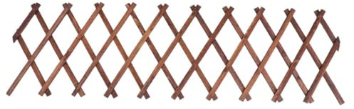 iplusmile Support en Bois Carbonisé pour Plantes Grimpantes Treillis Mural Extensible 44X22 CM Bois Épais 09 CM Anti-Corrosion pour Jardin Vignes et Décoration Extérieure