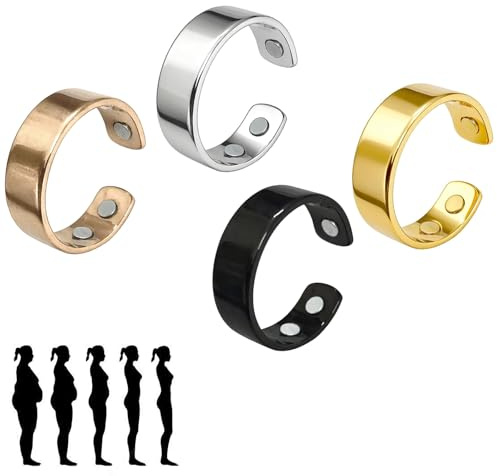 Innovess Magnetic Rings for Women,Olux Magnetic Ring,Magnet Therapy Rings,Adjustable Stainless Steel Calmi & Anxiety Ring,Anti Snoring Ring for Anxiety Reduction,Better Sleep