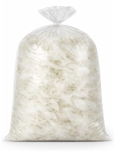 LoviStore Piumino d’Oca Naturale, Imbottitura in Piuma d’Oca per Cuscini, Piumoni e Guanciali, Riempimento Soffice Traspirante Termoregolante per Riparazioni e Fai da Te (500 gr)