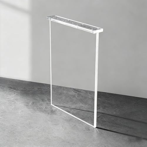 1 st Akryl Bordben, Flytande Skrivbord I-formade Ben, DIY Transparenta Bordben, Lämpligt för Kontorsbord(40x70cm/16x28in)