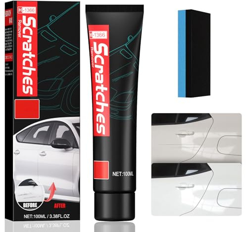 VETIXLO Kratzer Entferner Auto, 100ml Auto Kratzer Entferner mit Schwamm, Scratch Remover Wax für Autolack, Politur Auto Kratzer Entfernen, Car Scratch Remover, Autokratzer Repara